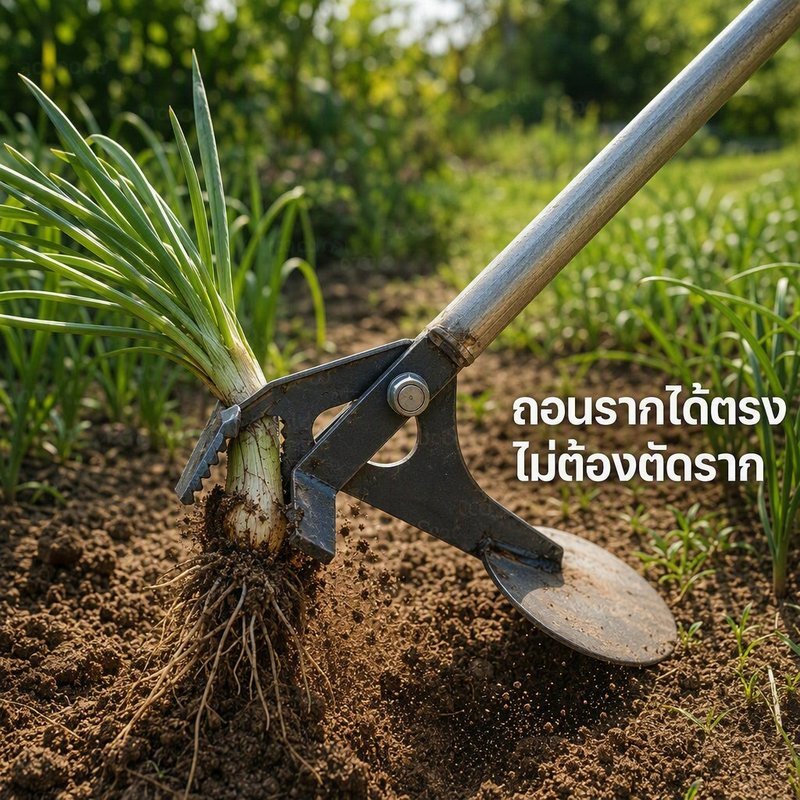 เครื่องถอนรากโลหะ ดึงรากวัชพืช ด้ามยาว เหล็กกล้าคาร์บอนสูง ใช้ย้ายต้นไม้ ขุดรากลึก