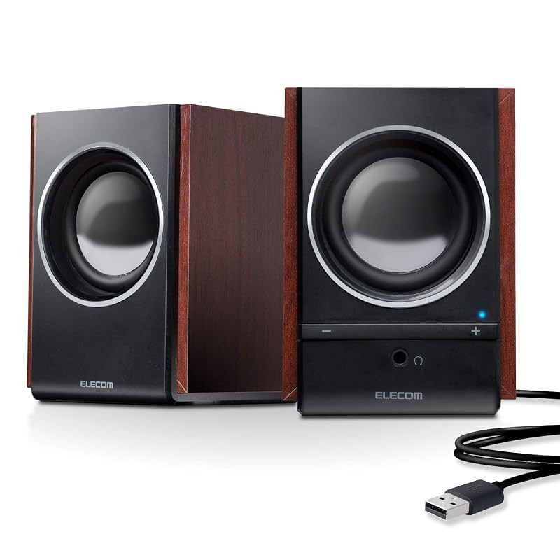 Elecom USB Powered 5W PC Speakers with Deep Bass - Black