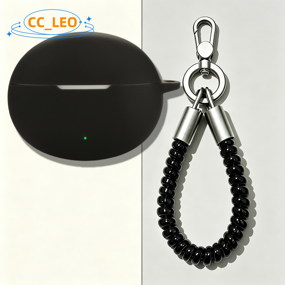 Suitable for QCY Crossky C30S Case Soft Silicone Case with Coiled Wrist Strap Compatible with QCY Cr