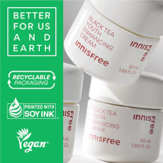 ซื้อ 2 ลด 25% [ครีมชาดำเชจู] innisfree Black Tea Youth Cream 50 ml อินนิสฟรี ฟื้นฟูผิวอ่อนล้า หน้าเฟิร์มกระชับ