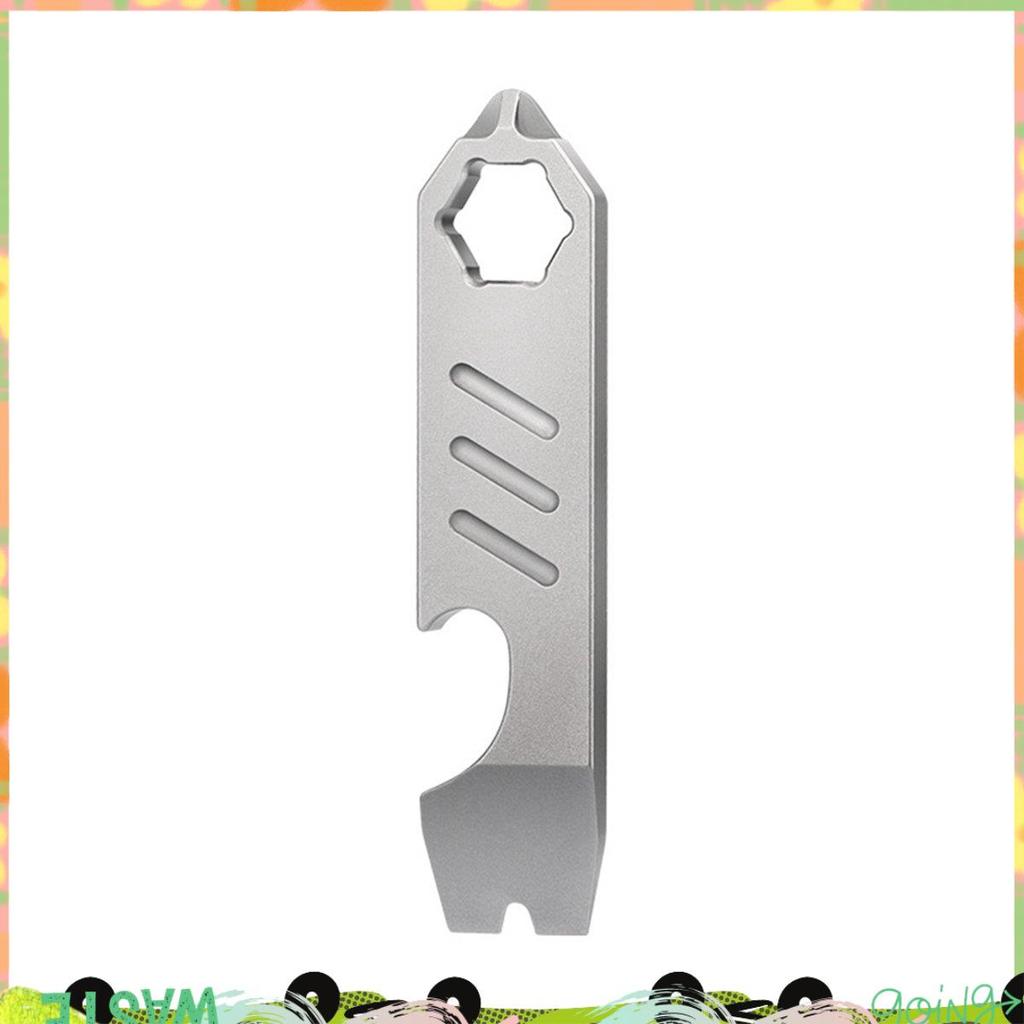 ที่เปิดขวด TC4 โลหะผสมไทเทเนียม Crowbar สําเร็จการศึกษา Scale ประแจเครื่องมือกลางแจ้งมัลติฟังก์ชั่ C