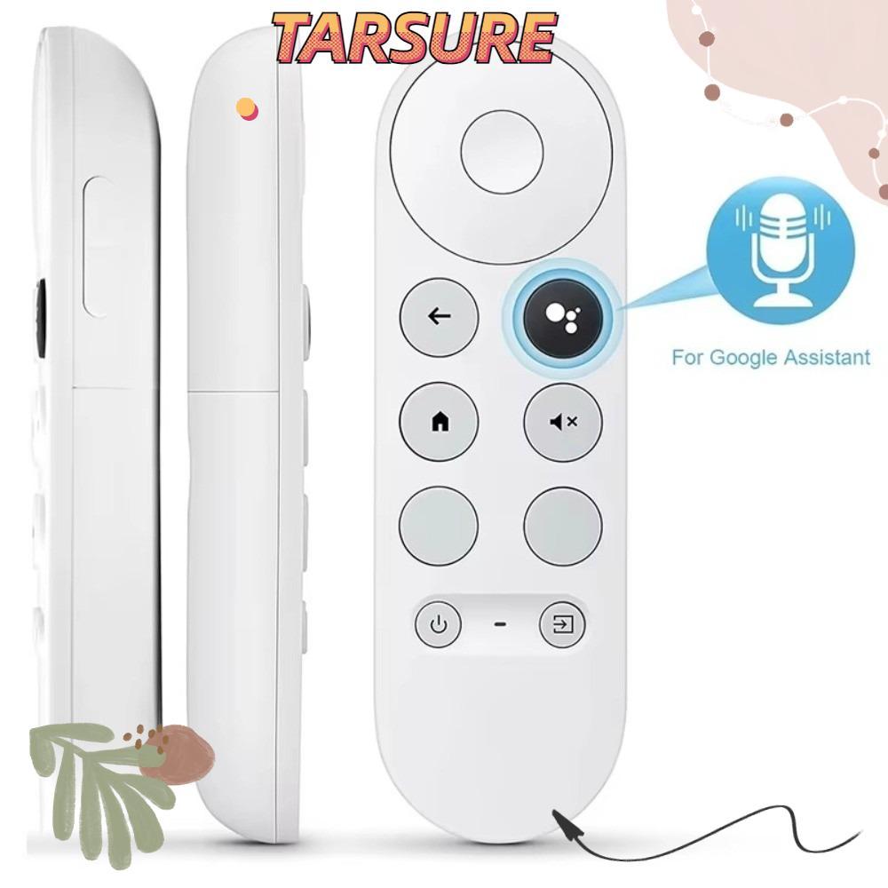 TARSURR เปลี่ยนรีโมทคอนโทรลด้วยเสียง, 4K ใช้งานร่วมกับ HD สําหรับ Google Chromecast Remote, Snow สี 