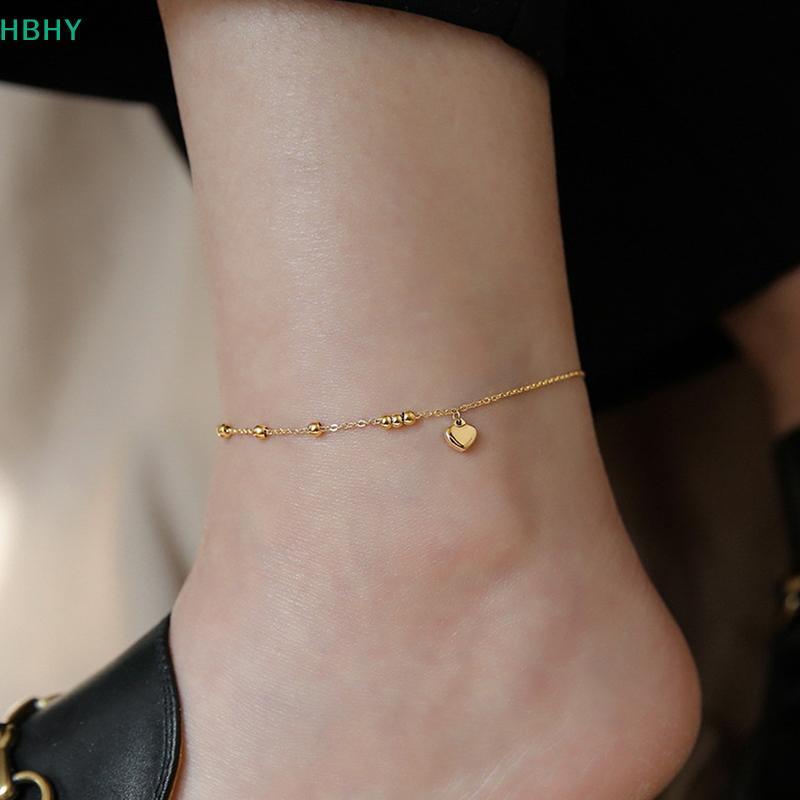 [Kacoom] Simple Titanium Steel Anklet Womens Advanced Anklet Fashion Love Anklet Accessories Gift TH