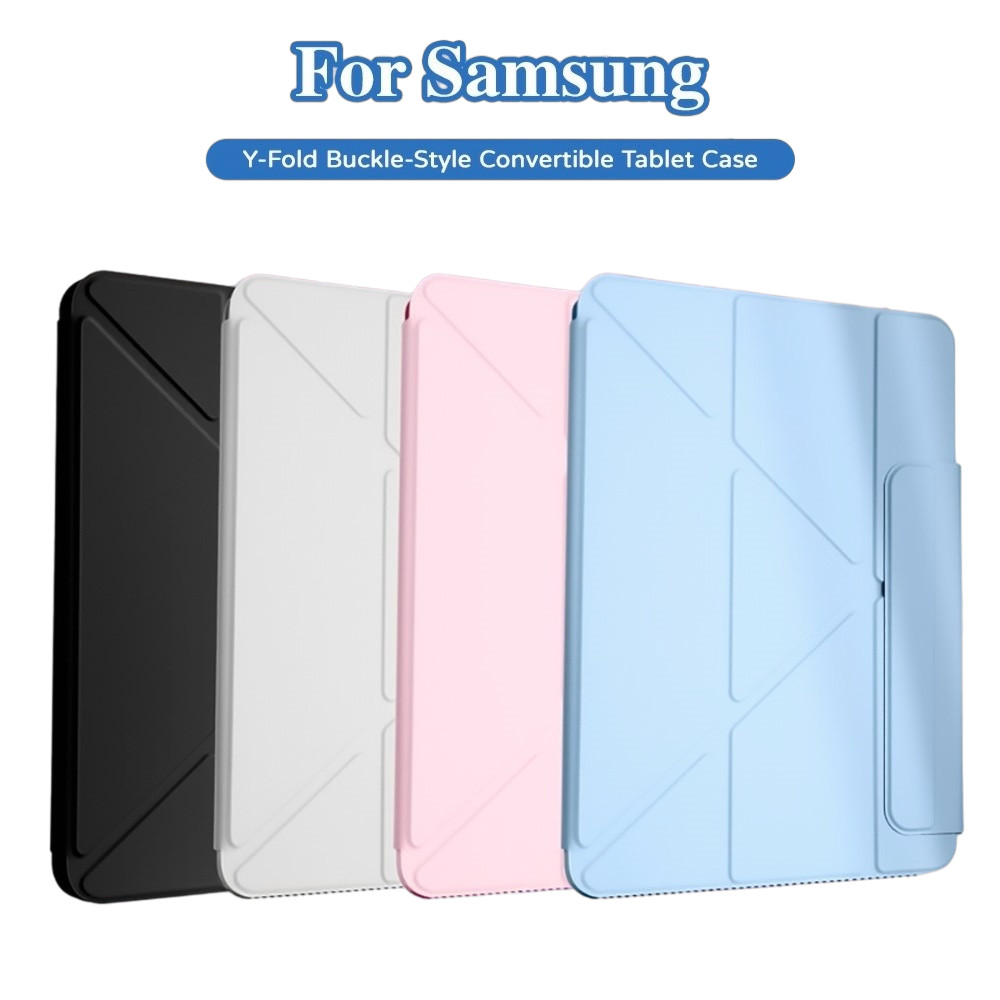3+Yเคสแท็บเล็ต Samsung Tab A9 A8 A9Plus S6Lite S10FE S9 S7FE S7Plus S8Plus A11Plus พร้อมปากกาซองหนังกันกระแทกพับหลายมุม