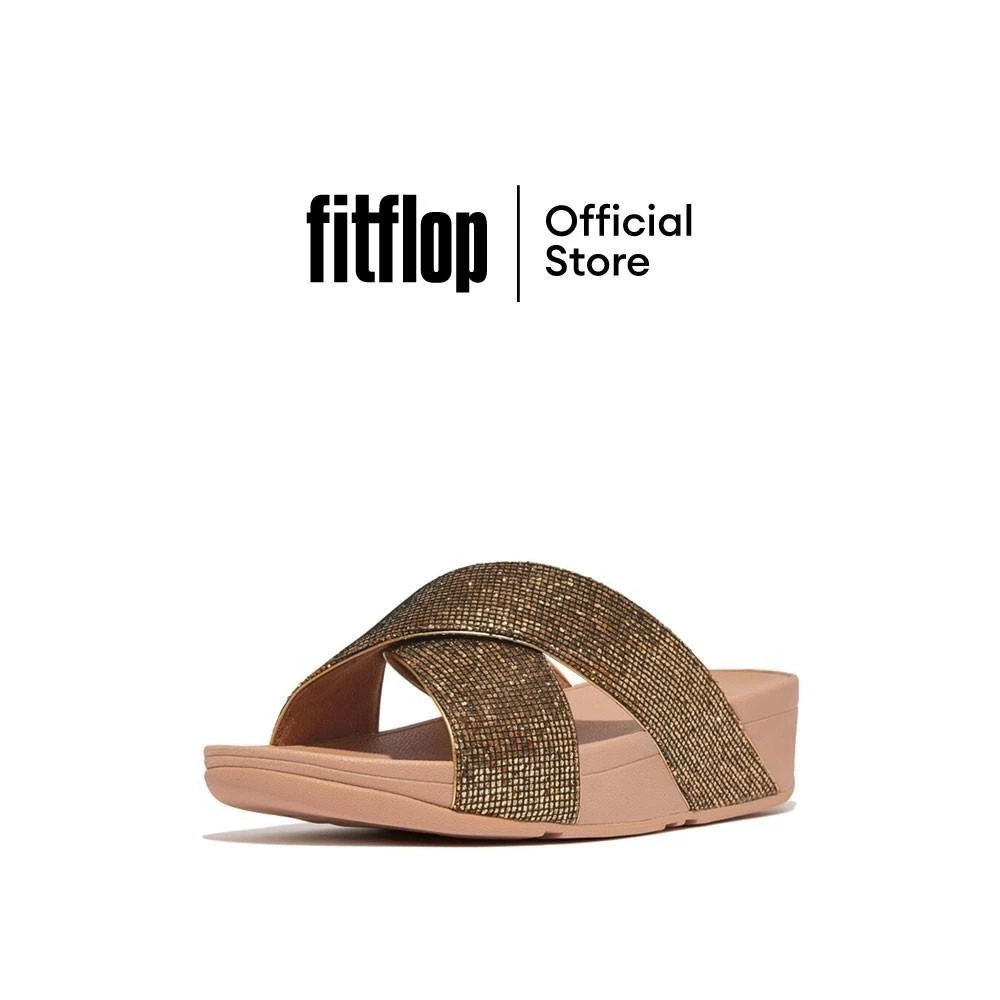 FITFLOP COMM-LULU GLITTERBALL CROSS S รองเท้าแตะผู้หญิง รุ่น IG1-B94 สี OLD GOLD