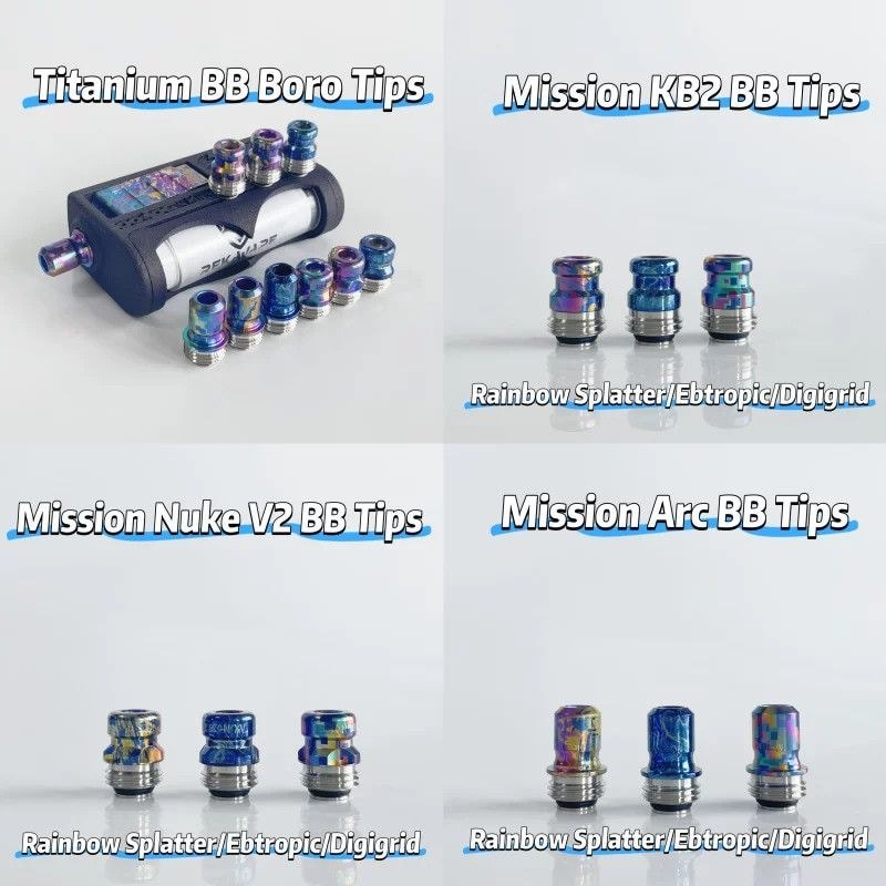 Titanium Mission XV BB Drip Tip 合金BB 彩色快 嘴#Titanium Mission XV BB Drip Tip 合金BB 彩色快 ปากหยดน้ํา6020