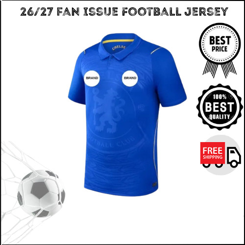 (เกรดสูงสุด)Chelsea_Home Kit Football Jersey Fan Issue 2026/27 Fan Player Issue Jersey Bola Jersi Ku