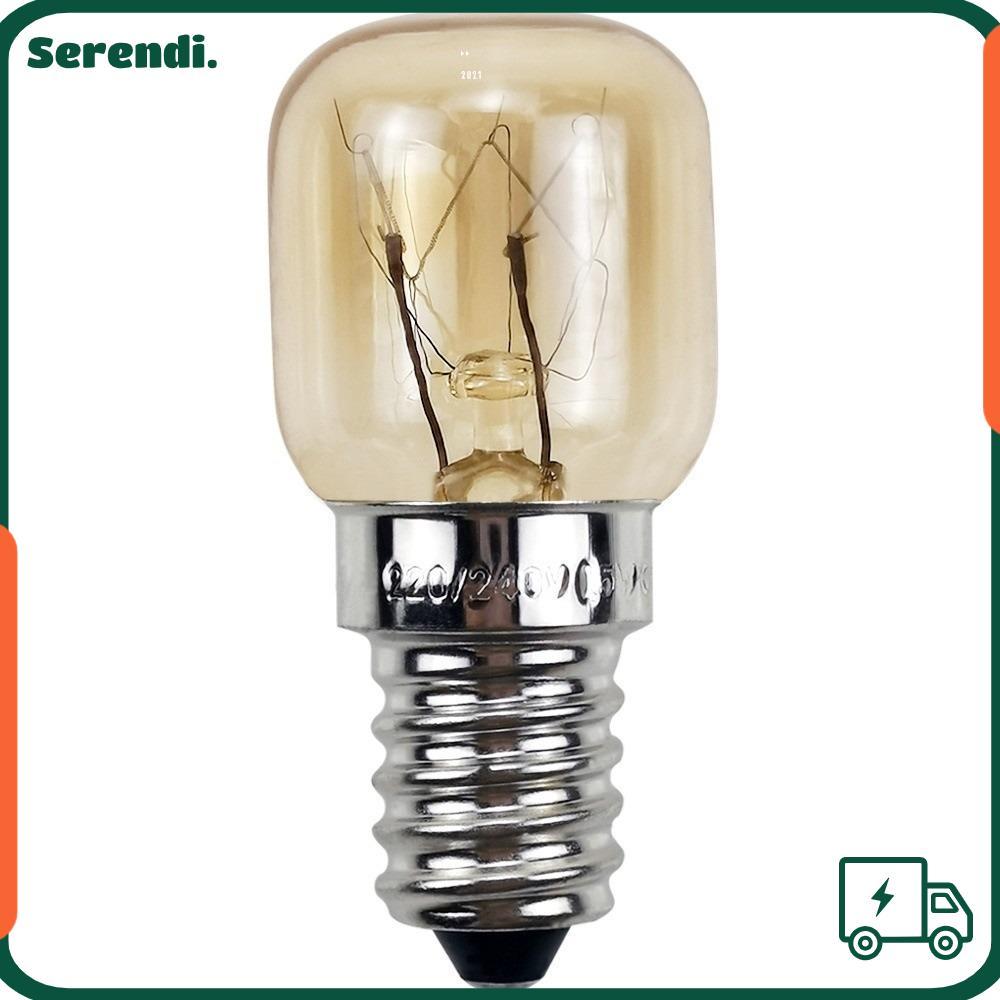 SERENDI 10 ชิ้นหลอดไฟเตาอบไมโครเวฟ, ทองแดงชุบนิกเกิล E14 ฐานหลอดไฟเตาอบ, นํากลับมาใช้ใหม่ 25W 300°C 