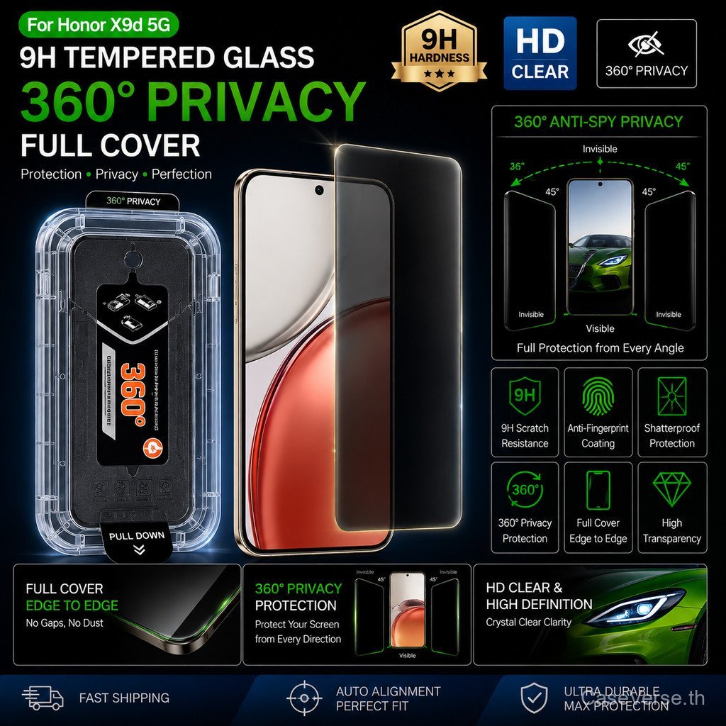 ติดตั้งง่ายไร้ฝุ่น 9H กระจกนิรภัยสําหรับ Honor X9d Win X9c สมาร์ท Win RT Win Turbo Power2 GT Pro Hon