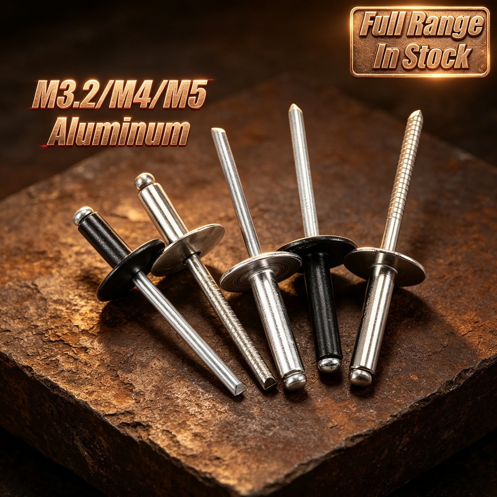 รีเวท หมุดย้ำ ตะปูยิง อลูมิเนียม M3.2/M4/M5 Blind Rivet Aluminum