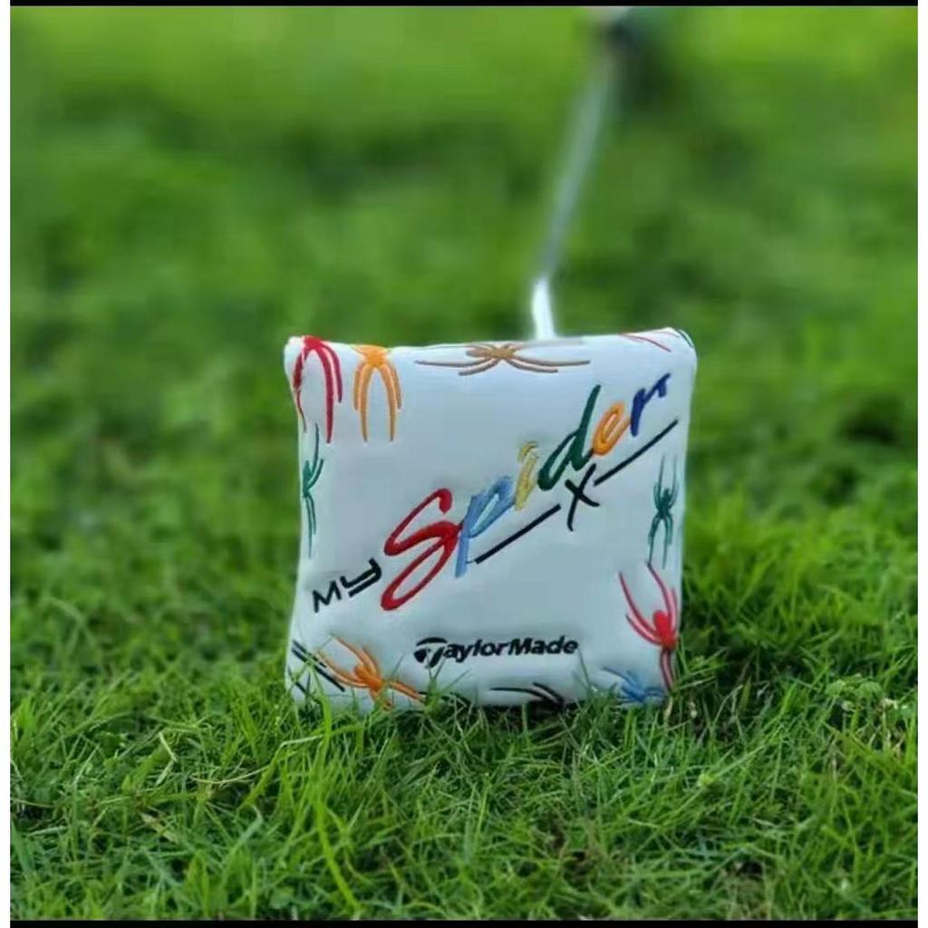 TLM Spider Square Golf Putter Cover Head Cap Cover อุปกรณ์กอล์ฟ ฝาครอบไม้กอล์ฟ