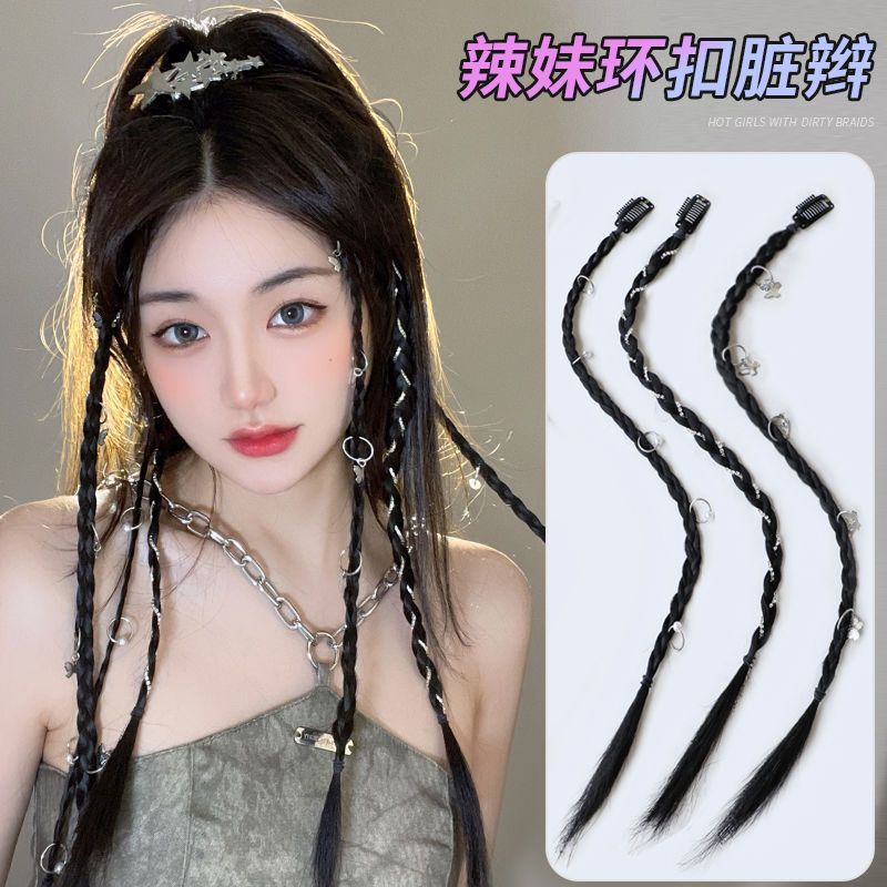 Koni วิกผม Braids y2k สาวร้อน Braids จําลองผมถัก Twist Braids คลิปปลอม Braids มวย PFFS