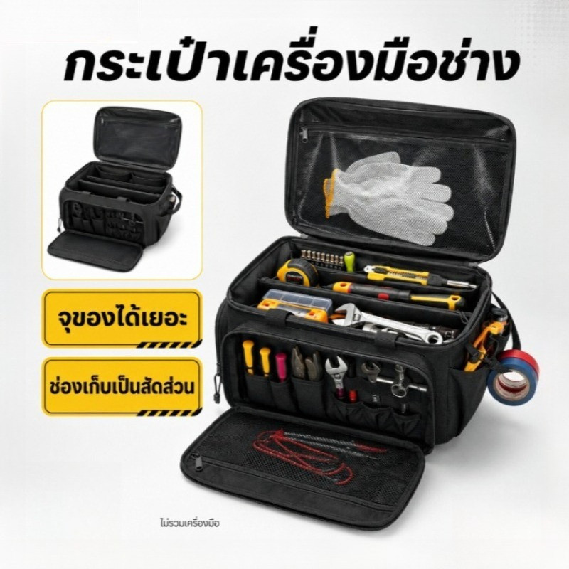 【Koler】กระเป๋าเครื่องมือยุทธวิธีแบบทนทานขนาด ฐานกันลื่น เก็บของได้เยอะ อเนกประสงค์ กระเป๋าเก็บเครื่องมือ Tool Bag