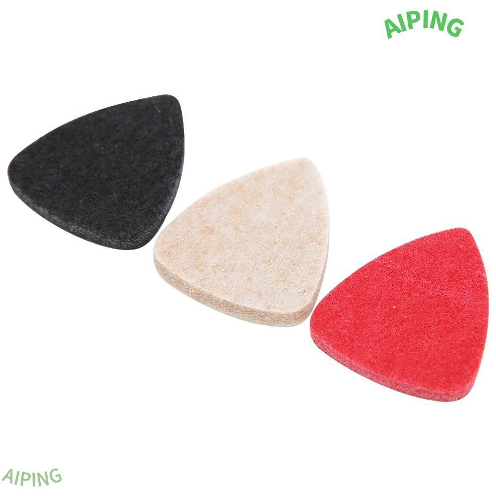 NG1ZX 3PCS Felt Guitar Picks, Wool Felt Material Mixed Color Guitar Picks, Professional Ukulele Pick