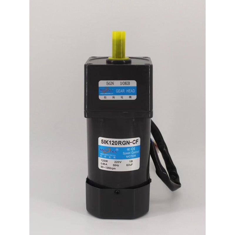 มอเตอร์ควบคุมความเร็วแบบลดเกียร์ 220V รุ่น 5IK120RGN-CF มอเตอร์อัตโนมัติขนาดเล็กสำหรับอุปกรณ์สายการผ