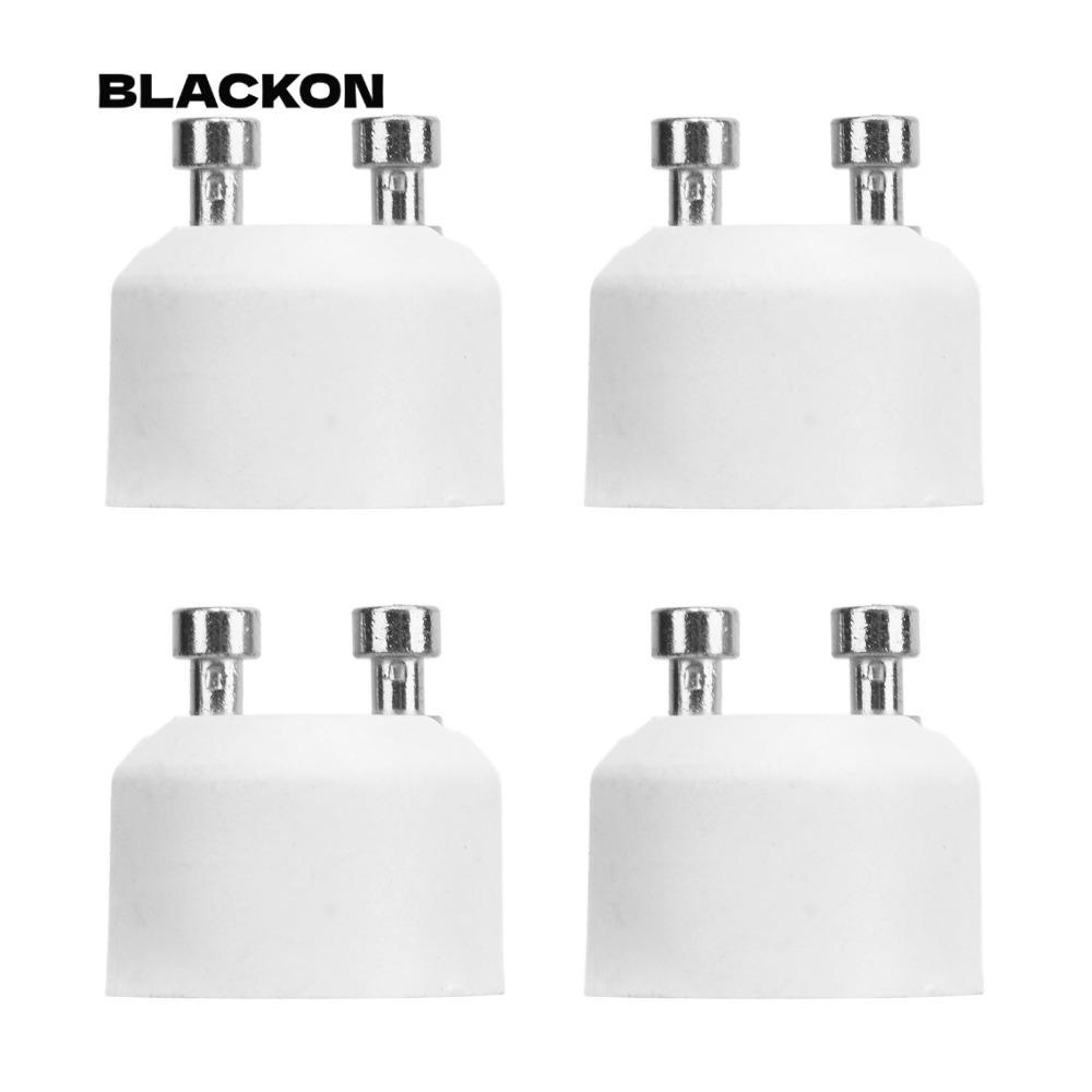 BLACKON 4PCS Light Sockets Lamp Holder, Heatproof Ceramic GU10 to MR16 Adapter Socket, Durable Protr