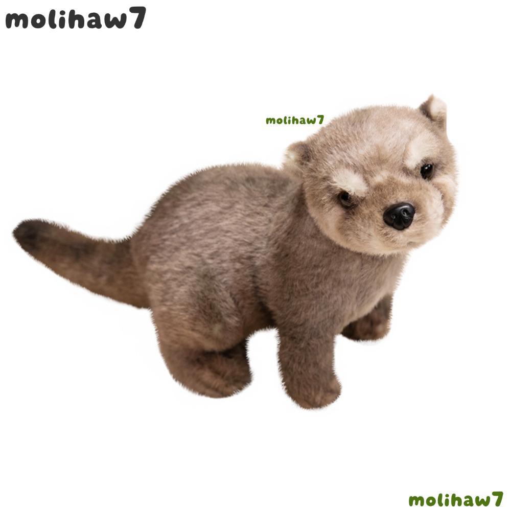 MOLIH Otter ตุ๊กตาตุ๊กตา, 38 ซม.ตุ๊กตา Otter ตุ๊กตา, น่ารักนอนท่าทางจําลอง Otter ตุ๊กตาของเล่นของที่