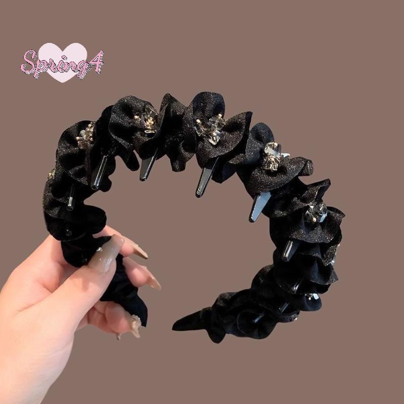 <Spring4> Elegant Temperament Rhinestone Design Hairband สําหรับผู้หญิงสวมใส่ทุกวัน Headwear ลื่นล้างหน้าอุปกรณ์เสริมผม Nice
