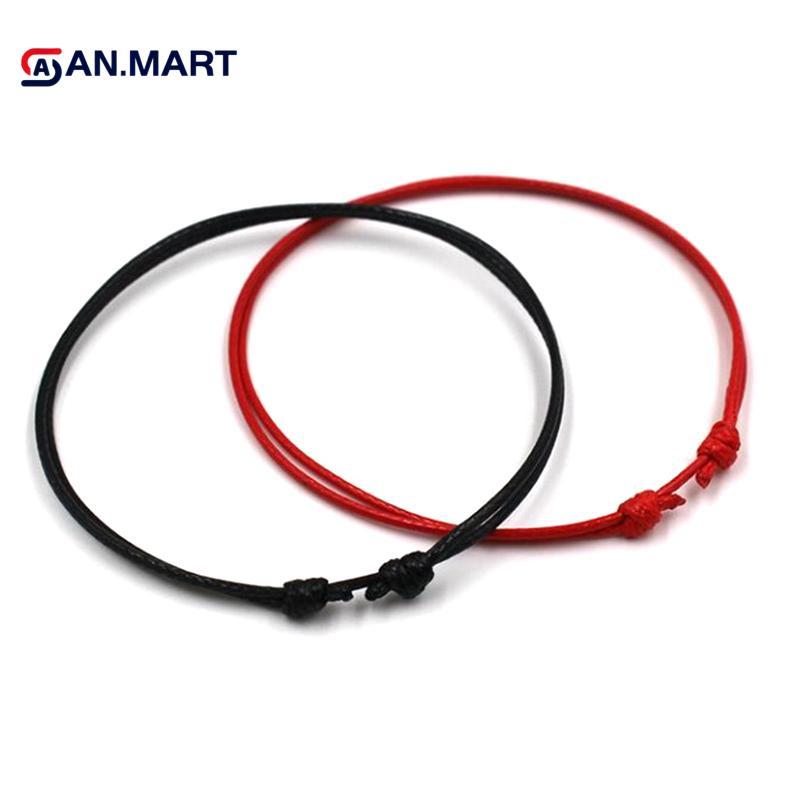 AN.MART The simple Rope Anklets ทําด้วยมือเชือกปรับได้ผู้ชายและผู้หญิงสร้อยข้อมือเครื่องประดับขาโซ่ 