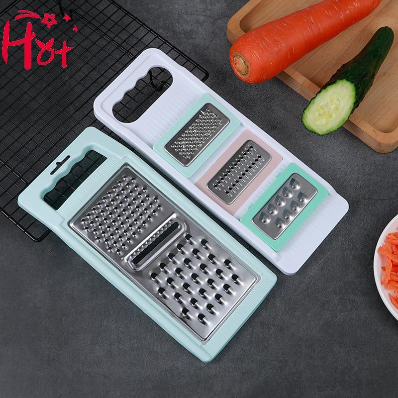 GE เครื่องขูดสแตนเลสสําหรับงานหนัก Sharp s Non Slip Handle สําหรับหั่นชีสผักผลไม้สี่เหลี่ยม