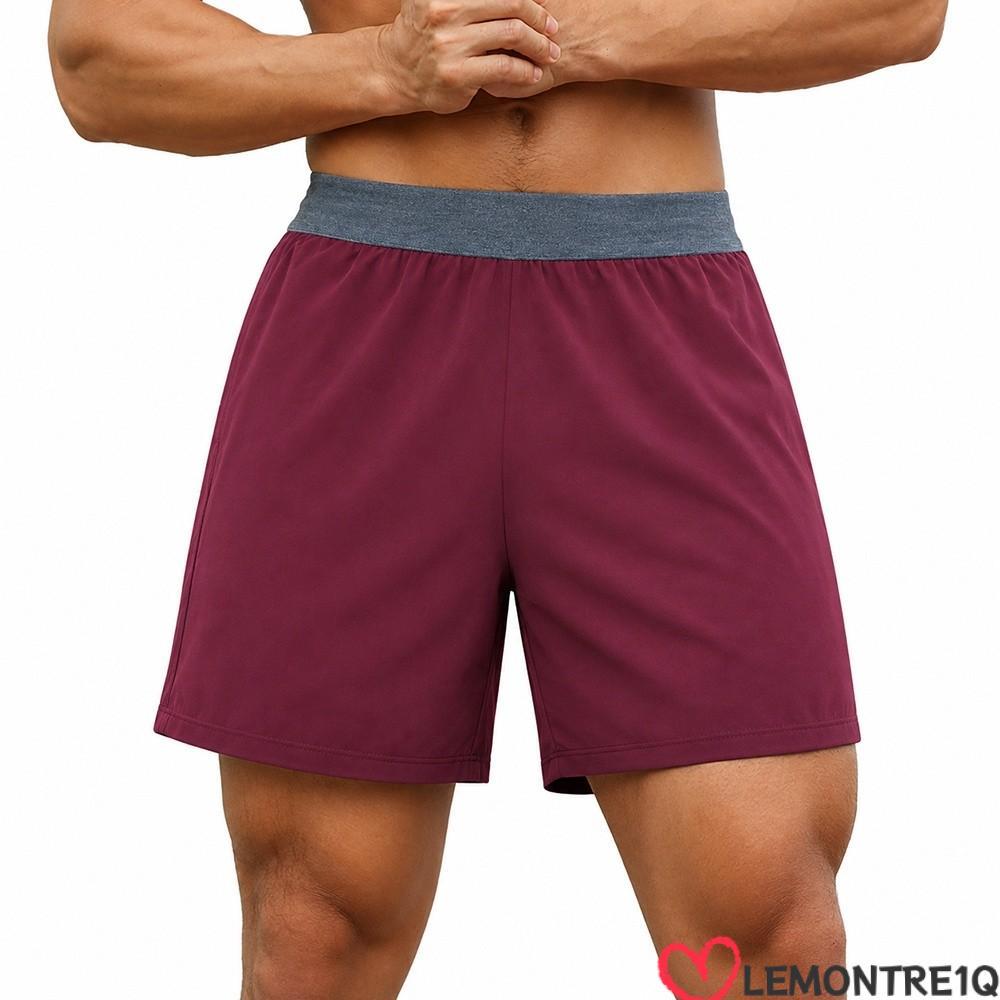 LEMONTREE Running Shorts, Loose Fit Pockets Sport Shorts, Athletic Quick-Dry Elastic Waist Men Short