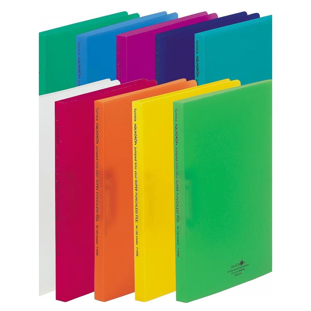 Xili Single Strong Folder AQUA DROPS Color A4 Folder Business Office Folder LIHIT LAB.