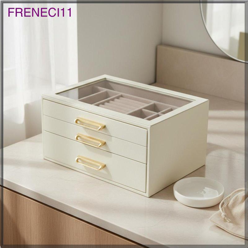 [freneci11] กํามะหยี่เครื่องประดับออแกไนเซอร์ลิ้นชักประเภทผู้ถือเครื่องประดับกล่องเก็บสําหรับอุปกรณ์