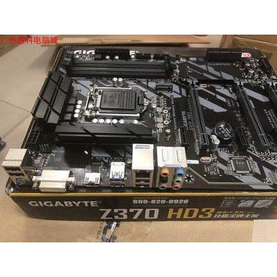 [มือที่สอง] Gigabyte/Gigabyte Z370-HD3 Z370 บอร์ดขนาดใหญ่ 1151 พินหน่วยความจํา DDR4 รองรับ 9700 9600