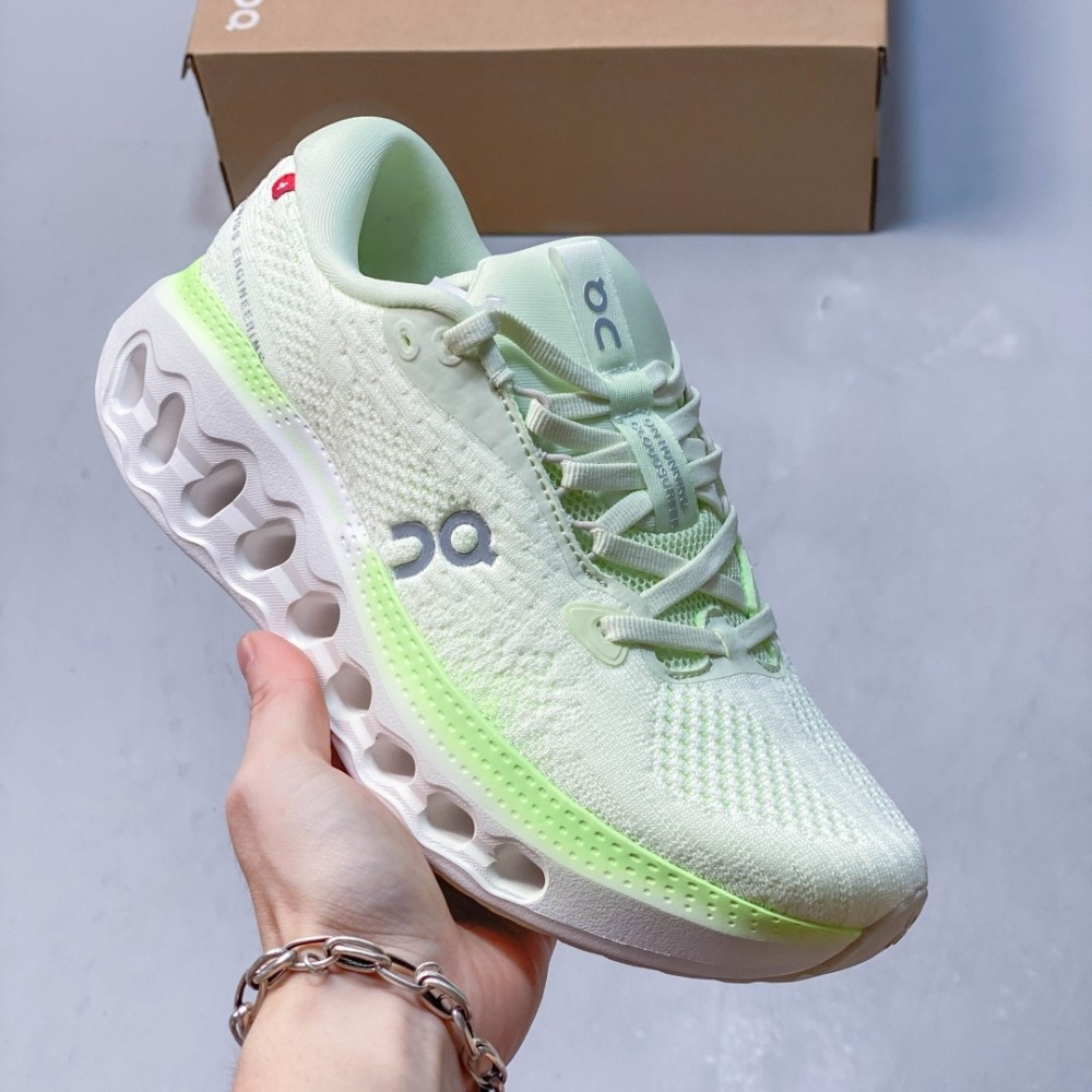On Running On Cloud Cloudsurfer 3 รองเท้าผ้าใบคู่ Unisex สีเขียวตาข่ายสีขาว 2026 Y34N FHV8 DJ3I