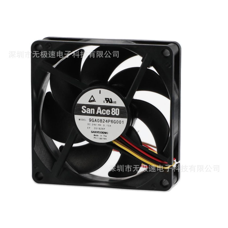 9GA0824P6G001/M001 8020 24V 4 สาย PWM Inverter พัดลมระบายความร้อน