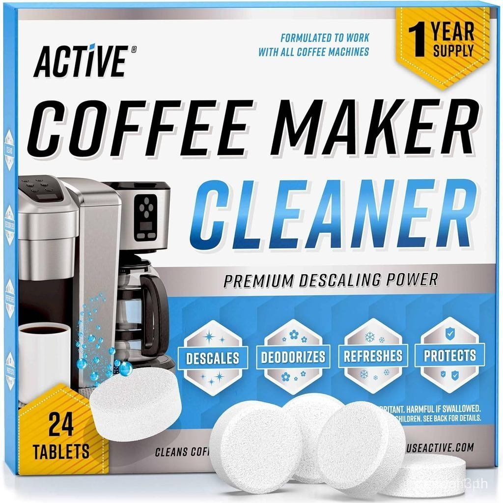 CoffeeMachineCleanerDescalerTablets-24Count,เข้ากันได้กับNespresso,Keurig,Ninja,Delonghi,Miele,Coffe