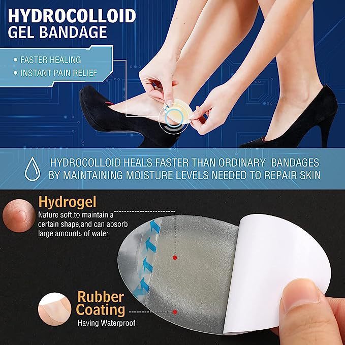 Blister สติกเกอร์หญิงเจลด้านหลัง Anti-Wear สติกเกอร์เท้าครึ่งขนาด Pad Heel สติกเกอร์ส้นสติกเกอร์รองเ