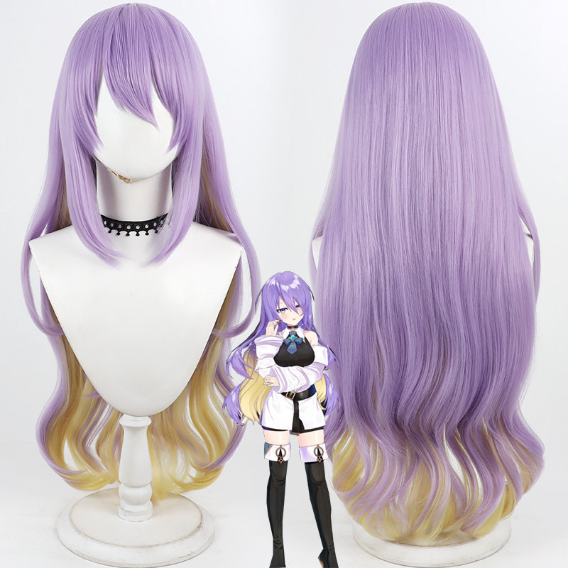 Virtual YouTuber Moona Hoshinova Cosplay Wig Two‑Tone Gradient Synthetic Wig For Vtuber Cosplay Conv