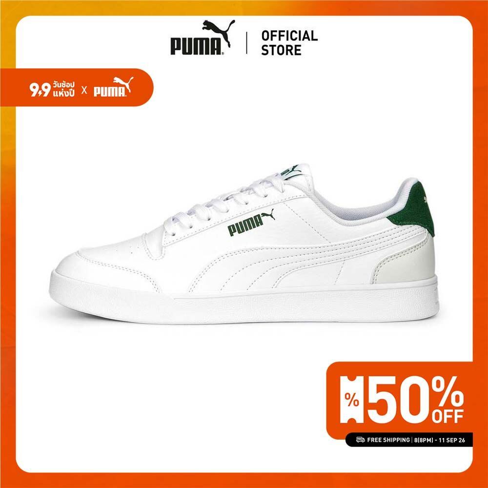 PUMA BASICS - รองเท้าผ้าใบ PUMA Shuffle สีขาว - 30966825