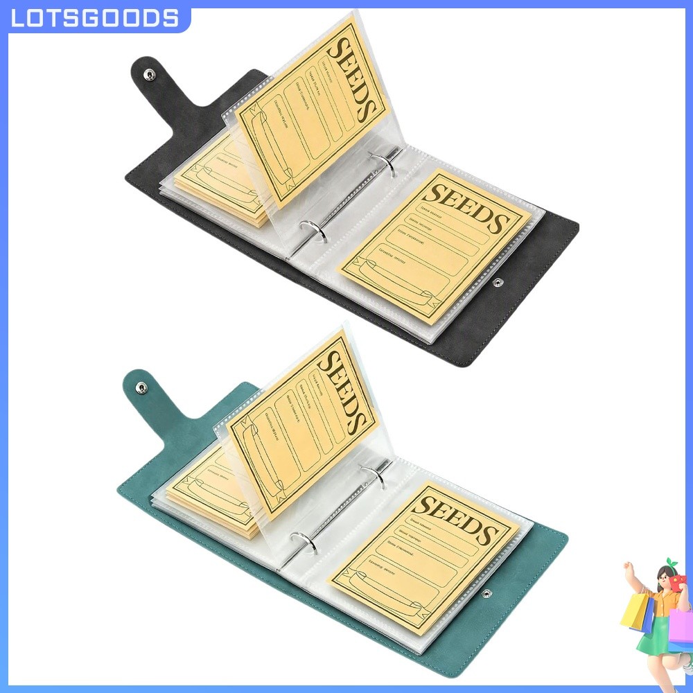 [จัดส่งในพื้นที่] PU Leather Seed Saving Binder 50 ซองซีลกันน้ํา Seed Packet Organizer Book สําหรับ 