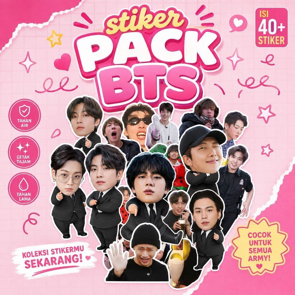 ชุดสติ๊กเกอร์กันน้ํา BTS Arirang Bangtan Army ตัดฟรี Freebis/ RM, J-Hope, Suga, Jin, V, JungkookJimi