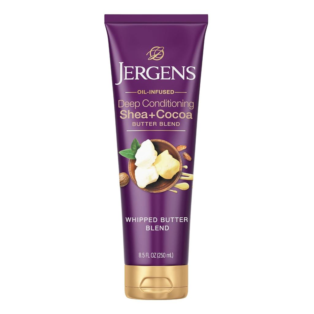 Jergens Shea and Cocoa Whipped Body Butter Lotion, Tone Enriching Hand And Body Lotion สําหรับผิวแห้