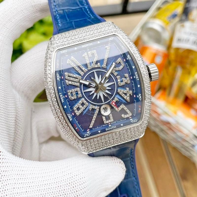 FM Frank Watch Mens Barrel Muller Gypsophila Full Diamond นาฬิกาคู่ นาฬิกาผู้หญิง Miller
