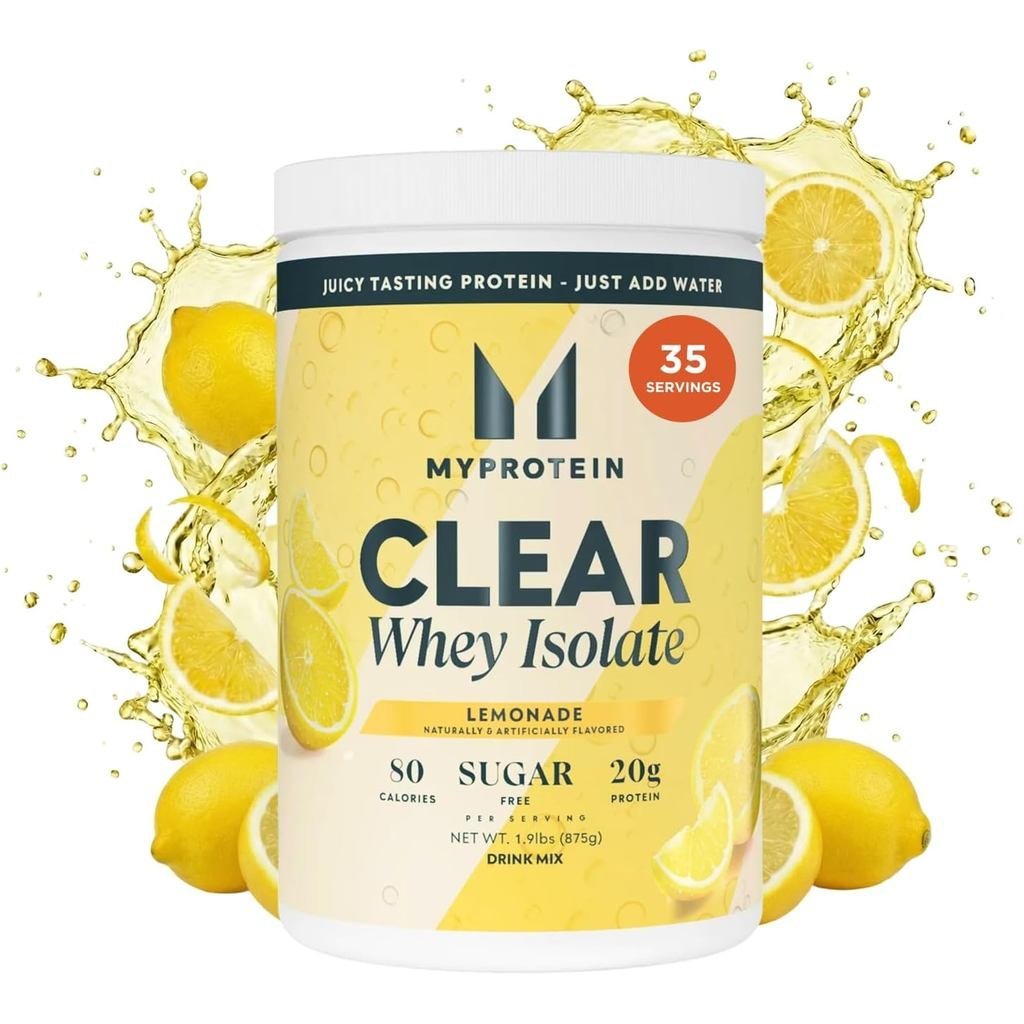 Myprotein Clear Whey Isolate Protein Powder 35 เสิร์ฟ (1.9lbs) Lemonade 20g โปรตีนต่อเสิร์ฟ ly เครื่