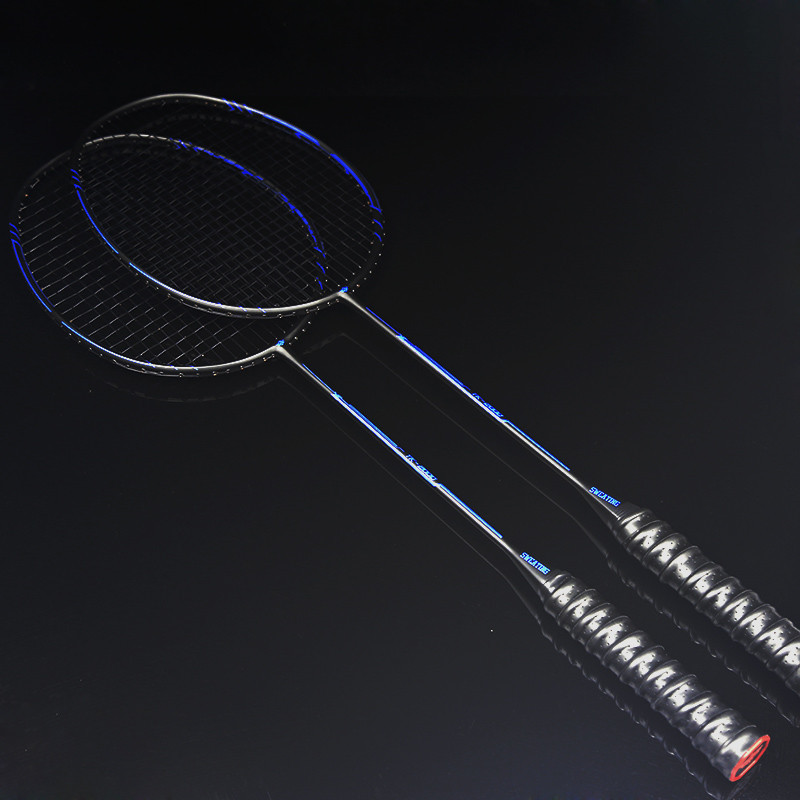 ไม้คู่ High-Gang All-Carbon Integrated Carbon Handle ไม้แบดมินตัน Ultra-Light 8U9U Play-Resistant คา