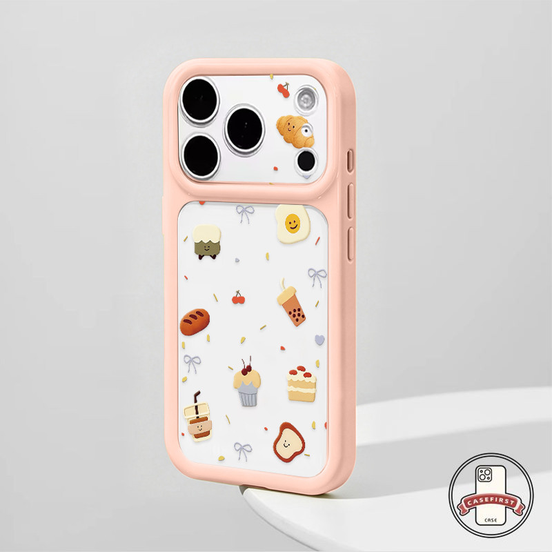 เคสโทรศัพท์พิมพ์ขนมและเครื่องดื่มการ์ตูนน่ารัก เคสไอโฟน17 IPhone 16 15 13 12 11 14 Pro Max 15 14 16 