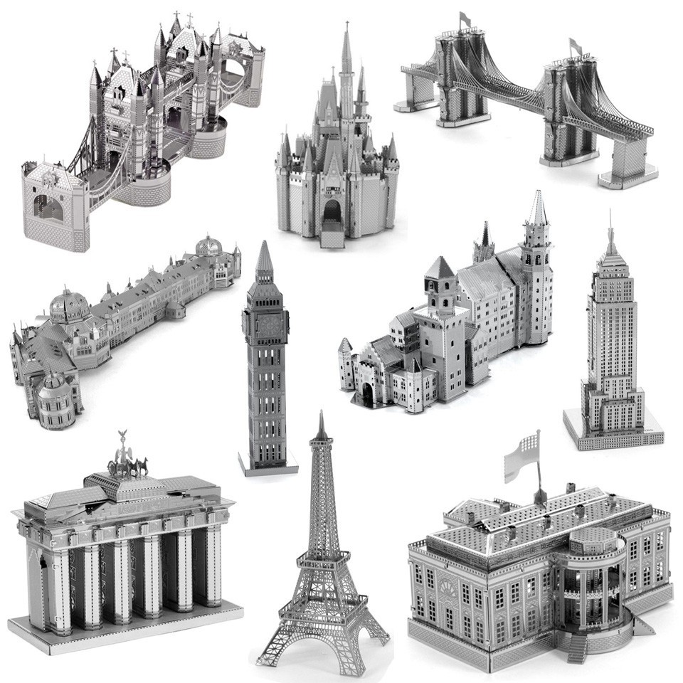 3D METAL MODEL KIT โมเดล3D ARCHITECTURE 3D โมเดล สิ่งก่อสร้างและประติมากรรม 3d metal model puzzle 2 