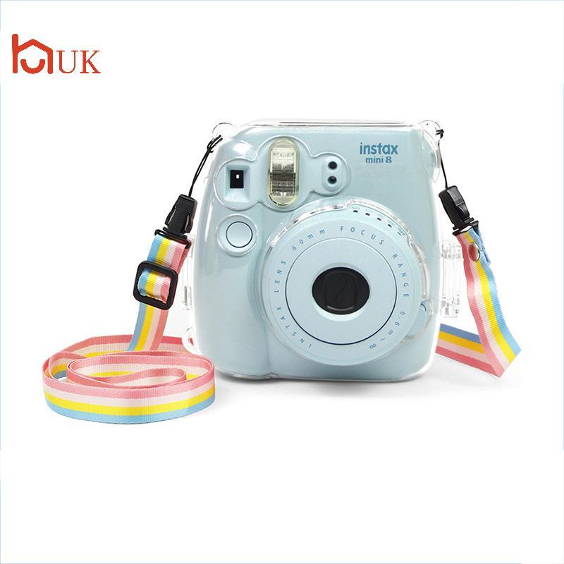 UK Fujifilm Instax Mini 8/8+ 9 Film Instant Camera Clear Hard Case Bag Cover Shell TH