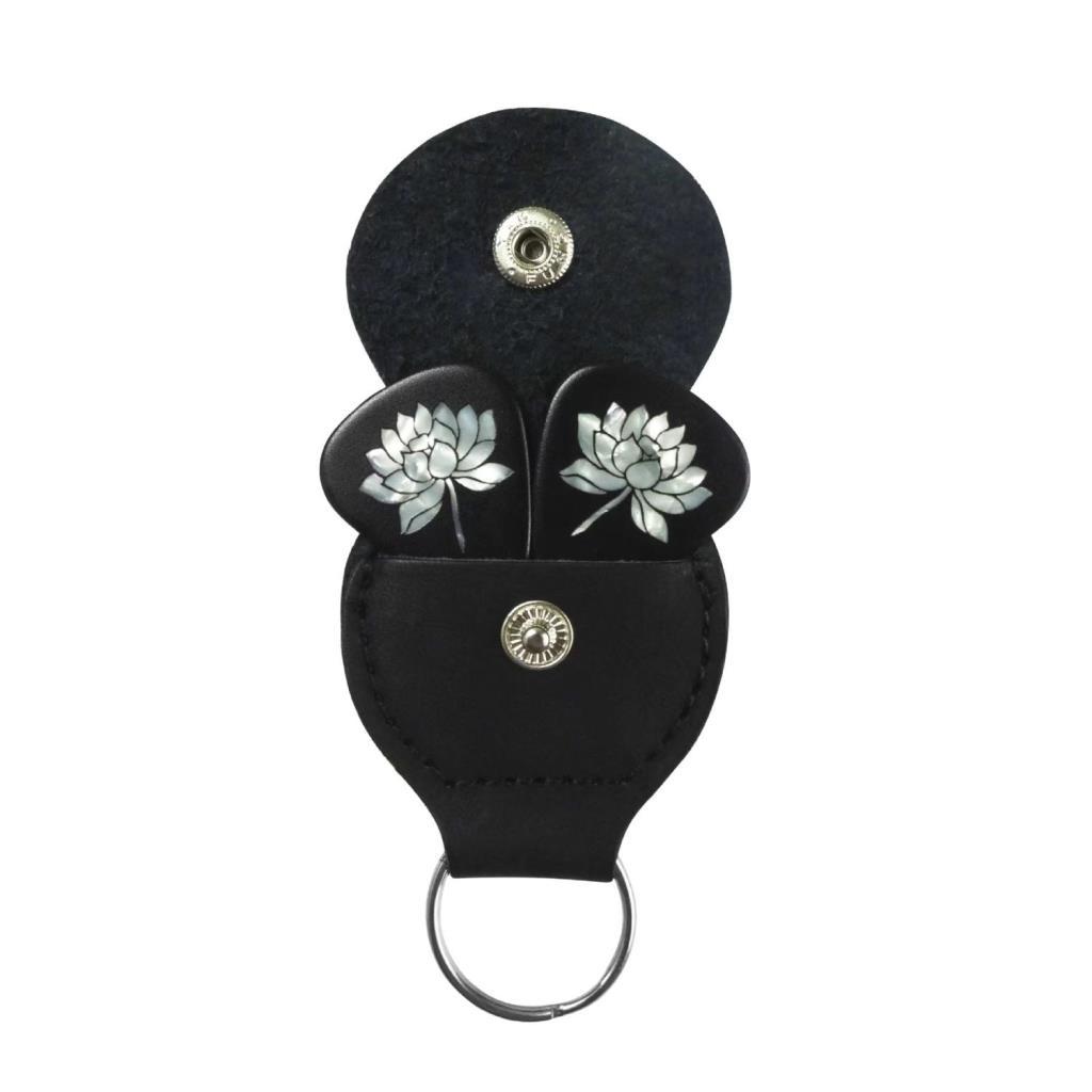 Guitar Pick Blue Lotus Guitar Pick เลียนแบบ White Shell Effect Celluloid Guitar Pick with Pick Pack 