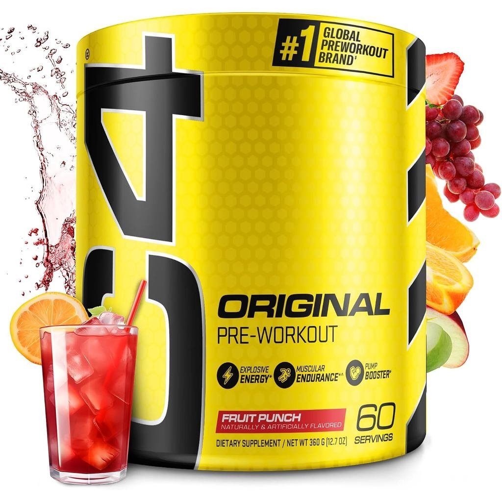 C4 Original Pre Workout Powder Punch - itamin C สําหรับพอร์ต Immune - Sugar Preworkout Energy for Me