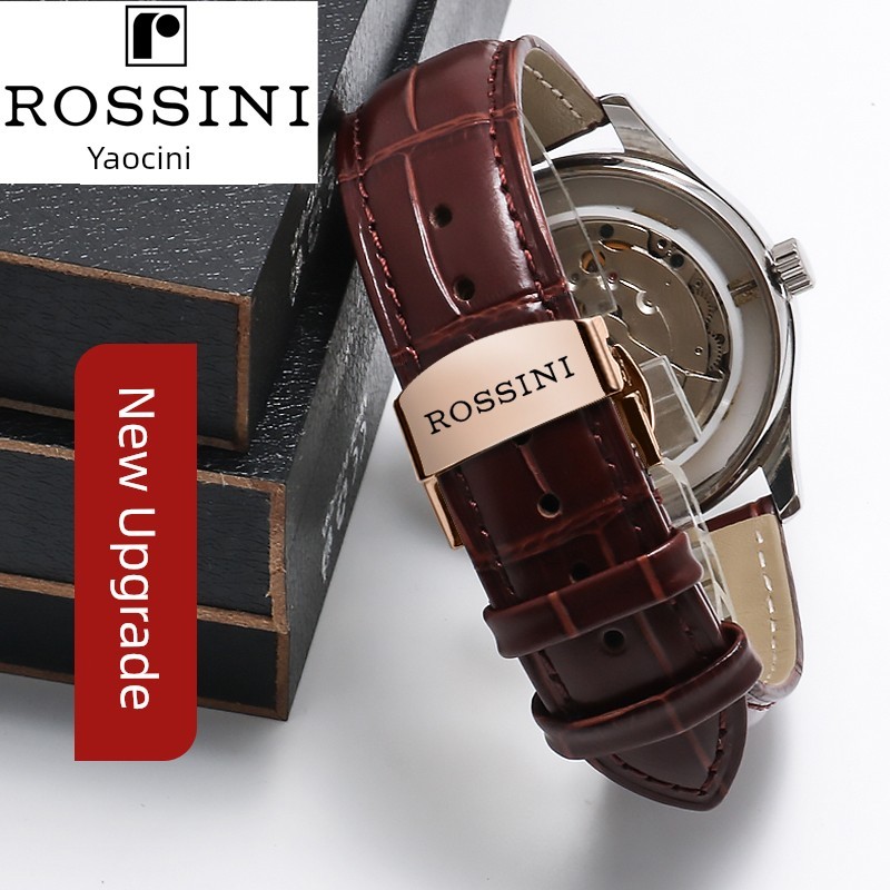 นาฬิกาผู้หญิง นาฬิกา ผู้ชาย seiko ของแทั สายนาฬิกาข้อมือหนัง Rossini ทดแทนของแท้616725/6713/5715สร้อ