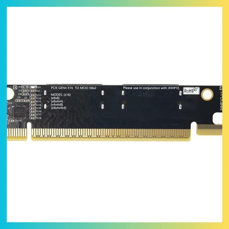 Dual MCIO X8 PCIe 4.0 X16 ถึง PCIe Bifurcation Splitter Card สําหรับ GPU AI การฝึกอบรม VFX Render Wo