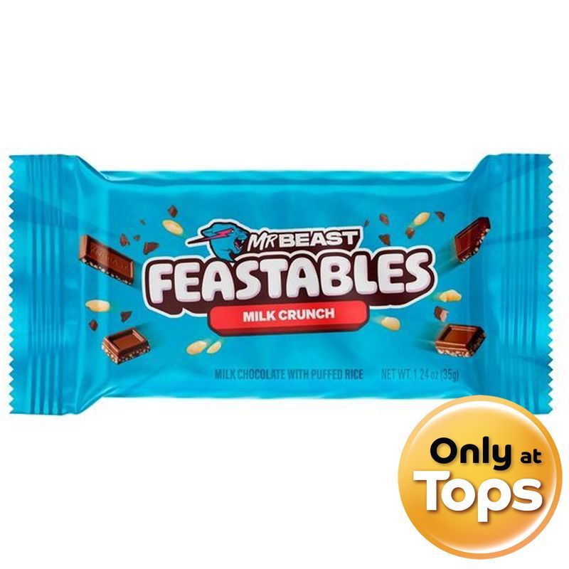 มิสเตอร์บีสต์ฟิสเทเบิ้ลส์ช็อกโกแลตนม 35กรัม Mrbeast Feastables Bar Milk Chocolate 35g.