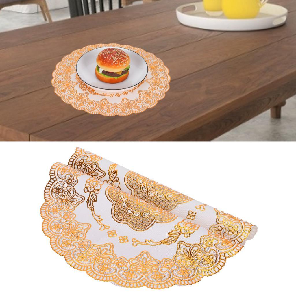 Kavolet Gold Table Mats Placemats 30x30cm Non Slip (ลาย 01)