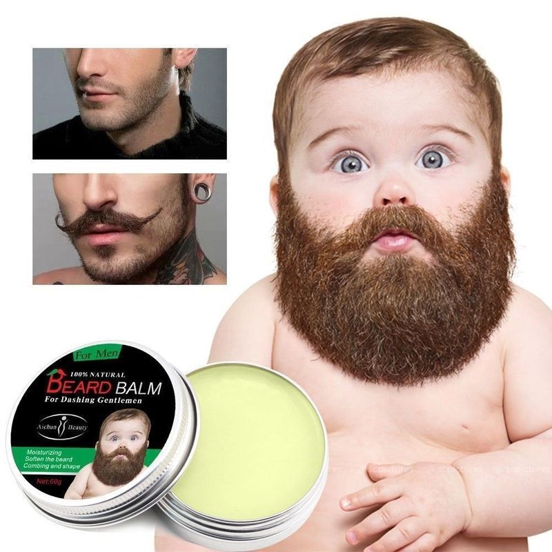 精致Aichun男士免洗胡须香膏护发素滋养胡须造型膏美物Beard Balm9.11 บาล์มบำรุงหนวดสำหรับผู้ชาย Aichun แบบไม่ต้องล้างออก ครีมจ